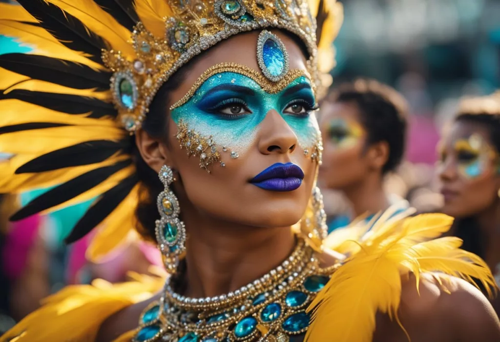 Maquiagem colorida para o Carnaval