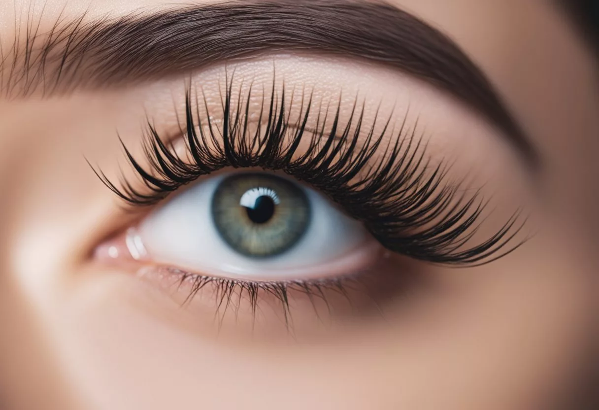 A variety of eyelash extensions arranged for different eye shapes