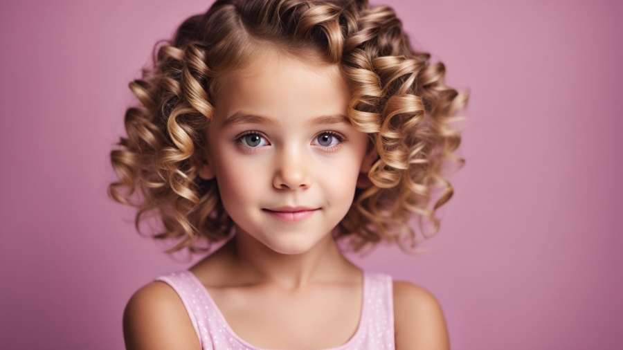 Penteados simples para cabelos cacheados infantis curtos