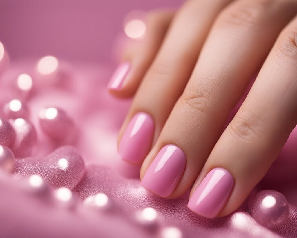 Unhas Rosas Delicadas