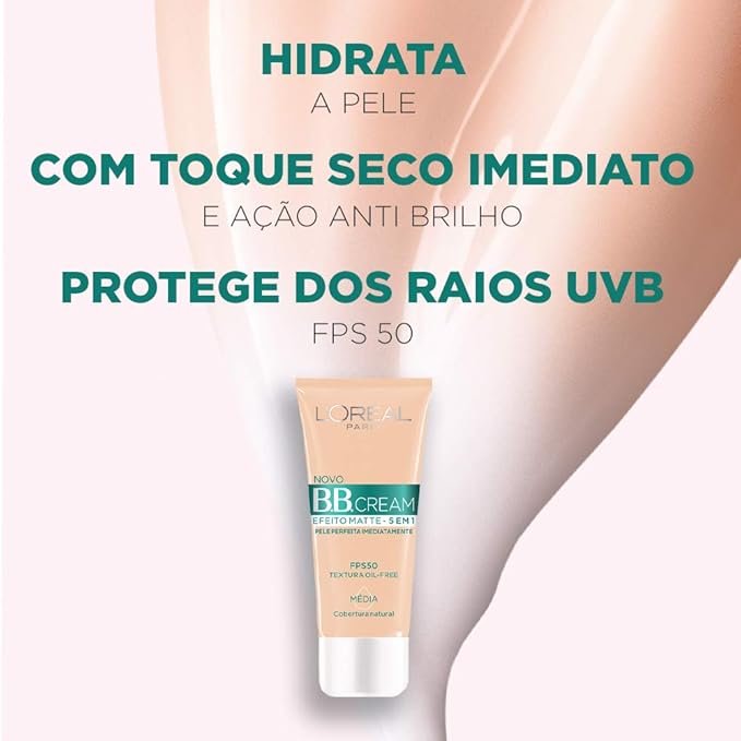 L'Oréal Paris BB Cream Efeito Matte Cor Média Fps 50: É Bom?