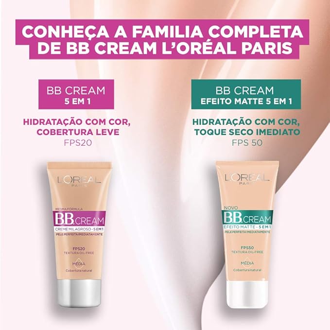 L'Oréal Paris BB Cream Efeito Matte Cor Média Fps 50: É Bom?