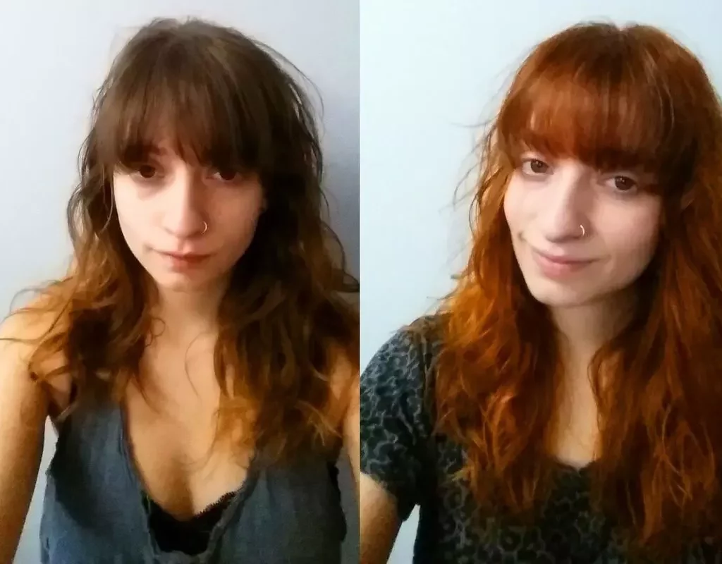 Cabelos com Henna Antes e Depois