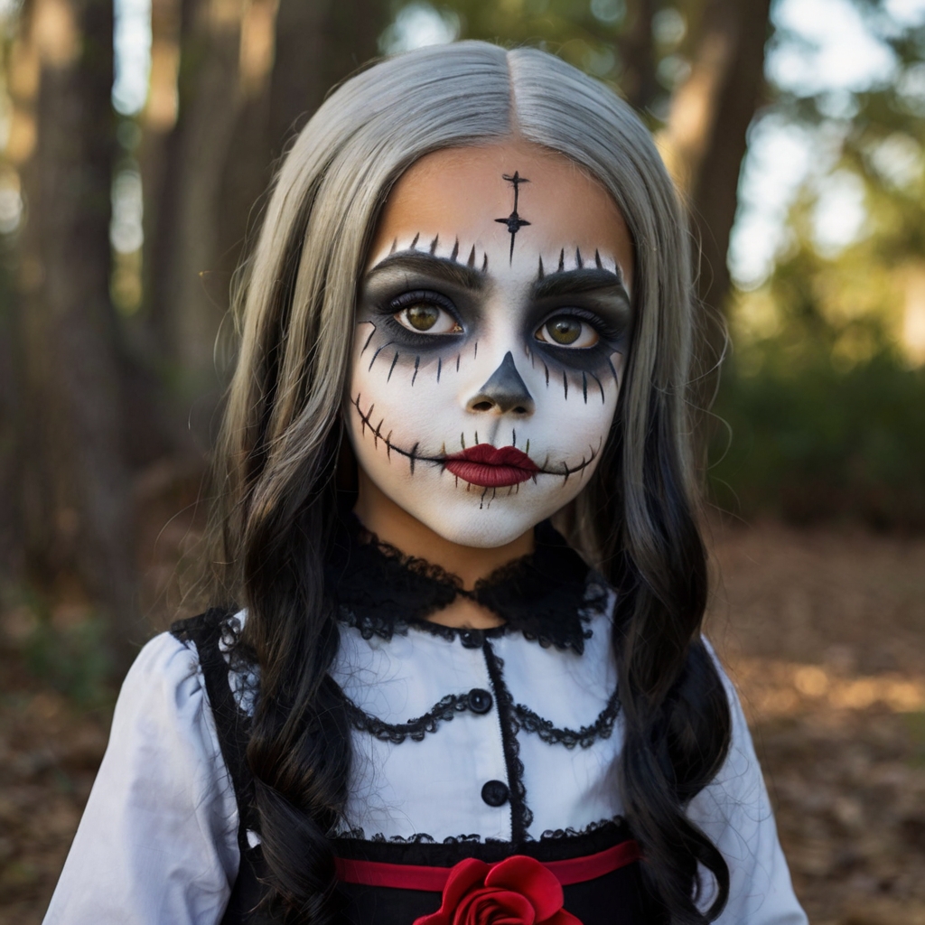 Maquiagem da Vandinha Infantil