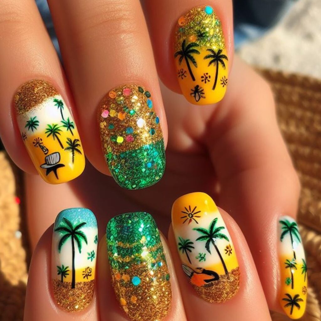 unhas brilhantes para arrasar neste verão!