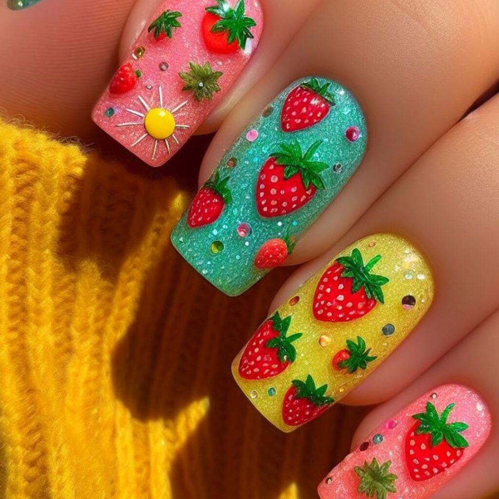 unhas brilhantes para arrasar neste verão!