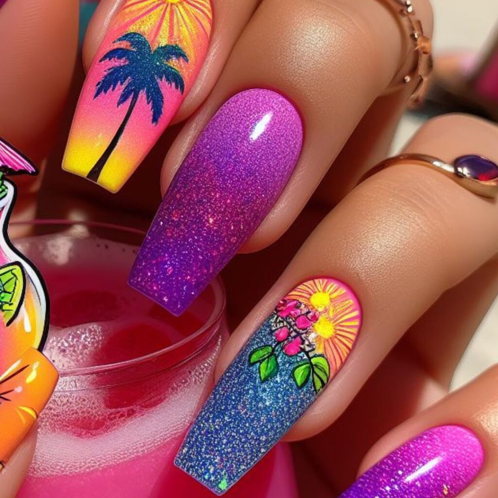 unhas brilhantes para arrasar neste verão!